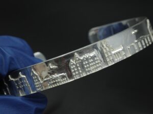 Lost-wax Cast Silver Bracelets with Germany City Landscapes
