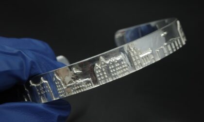Lost-wax Cast Silver Bracelets with Germany City Landscapes