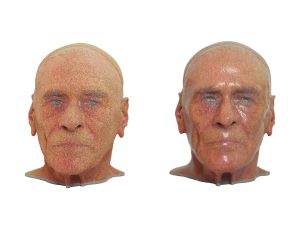 MJF 3D Printed Full-color Elder Man Head Miniature