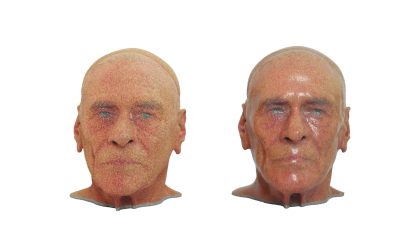 MJF 3D Printed Full-color Elder Man Head Miniature