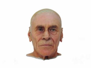 PolyJet 3D Printed Full-color Elder Man Head Miniature