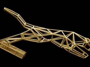 SLM 3D Printed Brass Cheetah Statue Film Award Prize