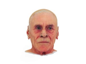WJP 3D Printed Full-color Elder Man Head Miniature