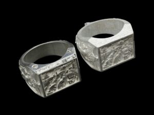 Lost-resin Casting Silver Rings Cast from SLA 3D Printed Patterns