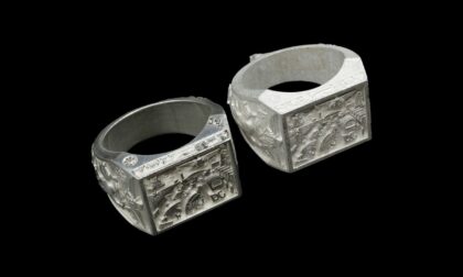 Lost-resin Casting Silver Rings Cast from SLA 3D Printed Patterns