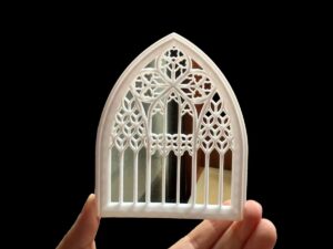 FDM 3D Printed Church Windows for Dollhouse Scenery