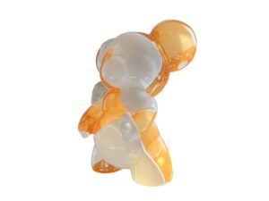 SLA 3D Printed Clear Resin Honey Bear with Dual Color Finishing