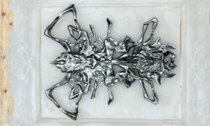 SLA 3D Printed Mirror-Polished Resin Abstract Sculpture