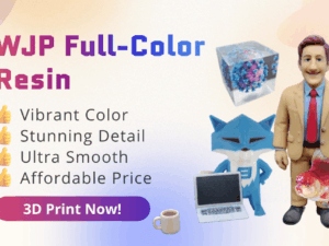 3D Print in vibrant color and stunning detail with WJP Full-Color Resin! See more price and availability changes on material updates!