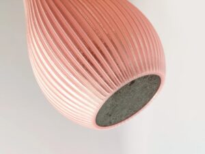 FDM 3D Printed Vase Using Upcycled Iron for Balance