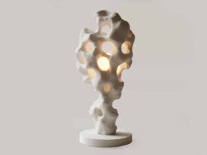 SLS 3D Printed Taihu Stone Minimalist Sculptural Lamp
