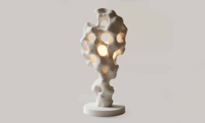 SLS 3D Printed Taihu Stone Minimalist Sculptural Lamp
