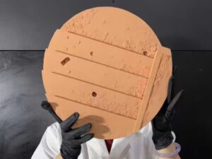 SLA 3D Printed Display Base with Steps and Organic Details