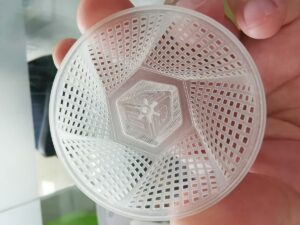 SLA 3D Printed Frosted Clear Electronics Parts
