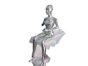 SLA 3D Printed Futuristic Woman Sculpture