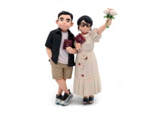 AI-Generated 3D Printed Full-color Wedding Miniatures