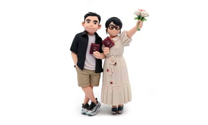 AI-Generated 3D Printed Full-color Wedding Miniatures