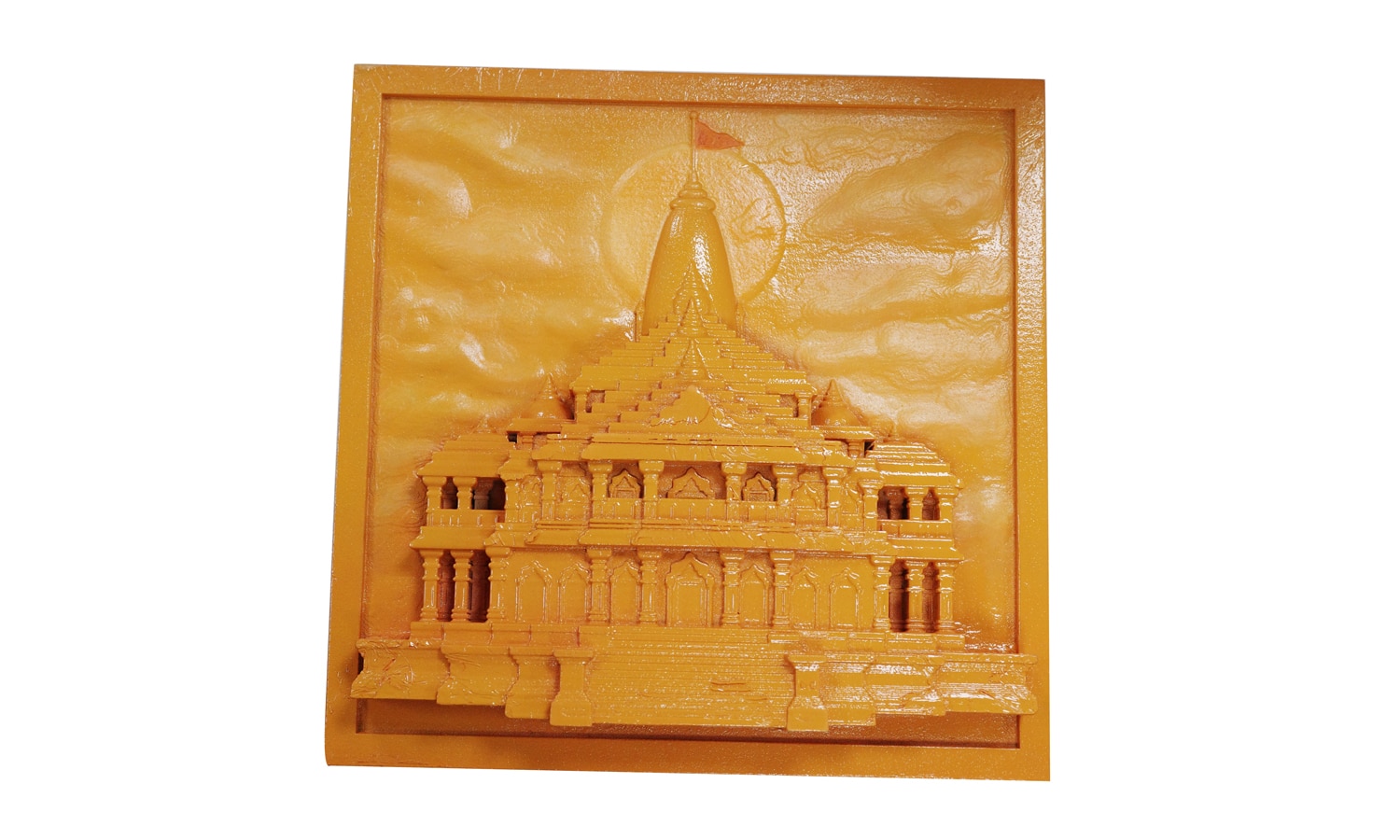 ColorJet 3D Printed Sandstone Temple Relief Board - FacFox