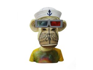 SLA 3D Printed Bored Ape Sculpture Bust Resin Sculpture