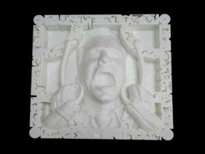SLA 3D Printed Full-Scale Scream Frame Resin Sculpture