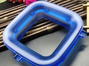 Transparent Resin 3D Printed Parts with Polished, Frosted, and Dyed Finishes