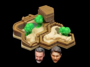 Full-Color 3D Printed Board Game Miniatures and Terrain Models