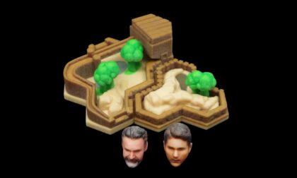 Full-Color 3D Printed Board Game Miniatures and Terrain Models