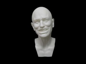 Hyper-Realistic Character Bust Printed in SLA Generic Resin