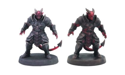 WJP vs Mimaki Full-Color Tiefling Warrior Miniatures
