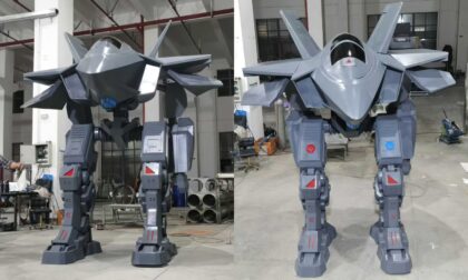 FDM 3D Printed Large-format J-35 Mecha Model