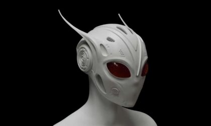 SLA 3D Printed Alien Mask Cosplay Prop