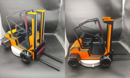 SLA 3D Printed Resin Forklift Model