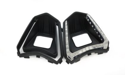 SLA 3D Printed Transparent Light Guide for Motorcycle Lighting Assembly