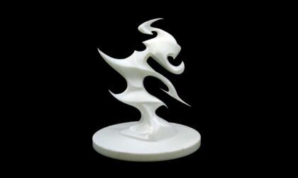 SLA 3D Printed Resin Abstract Resin Geometry Sculpture