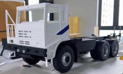 SLA 3D Printed Scaled-Down Tactical Truck Resin Model