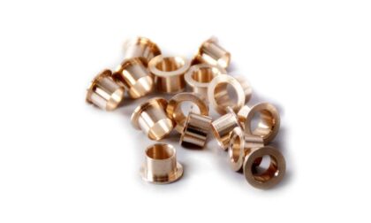 Brass Flanged Bushings Made with 2-Axes CNC