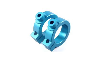 CNC Machined Cobalt Blue Mounting Clamps