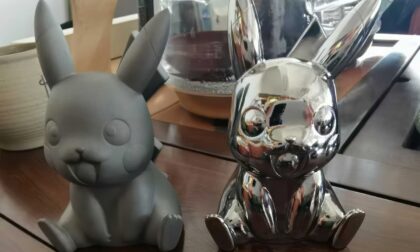 DMLS 3D Printed Titanium Pikachu with Chrome Electroplating