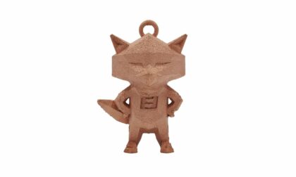 SLM 3D Printed Pure Copper Henry the Fox