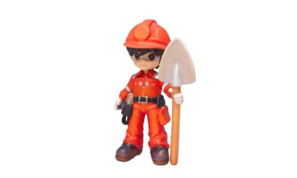Mimaki 3D Printed Full-color Mining Mascot Figurine for Recruitment