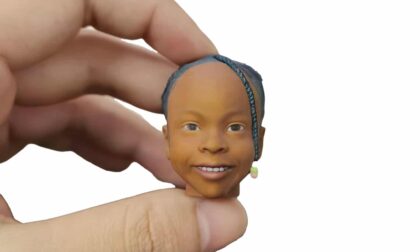 WJP 3D Printed Full-color African Girl Head Sculpture