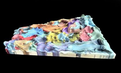 WJP 3D Printed Realistic Paint Palette Sculpture