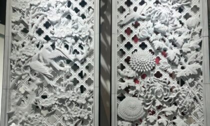 Binder Jet 3D Printed Sand Decorative Screens White Finish