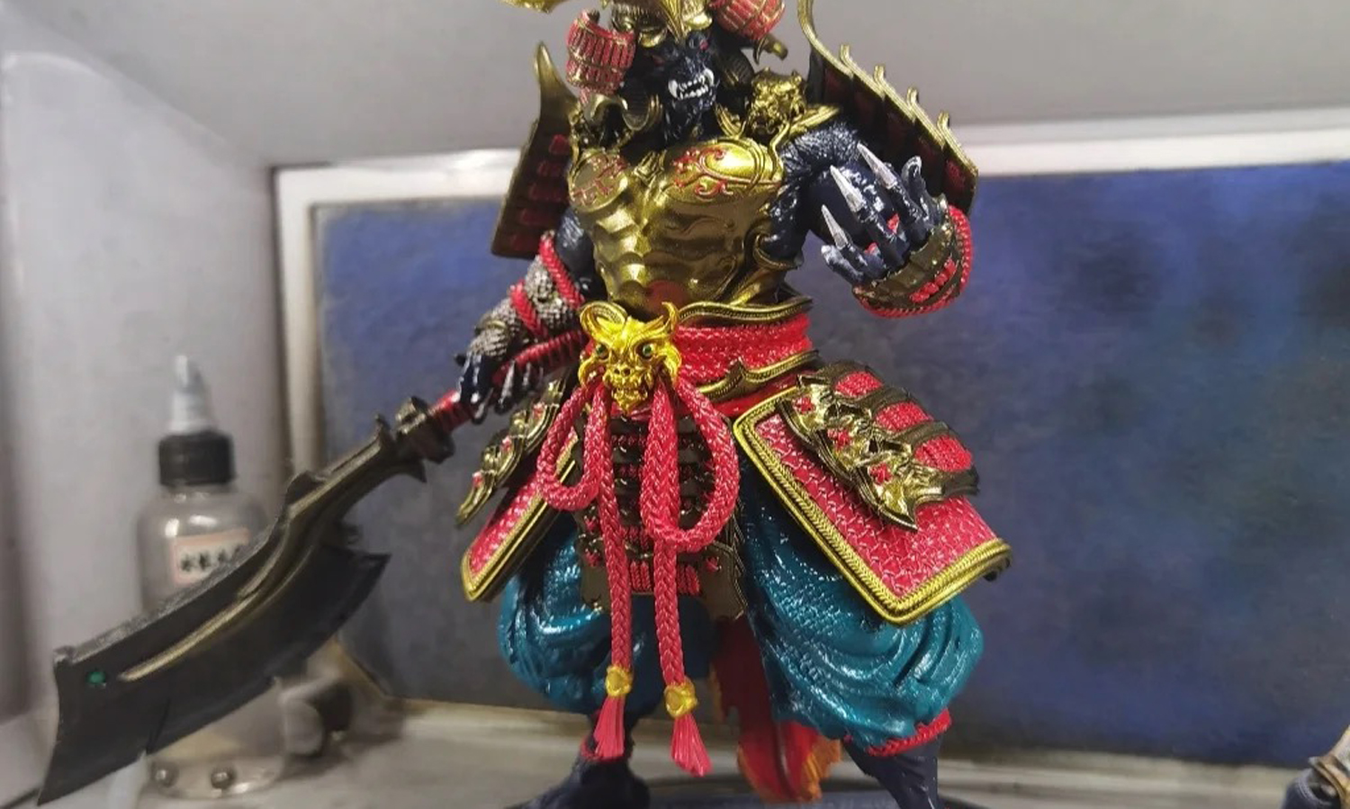 DLP 3D Printed and Fine-painted Oni Ghost Samurai Warrior Resin Figurine -  FacFox