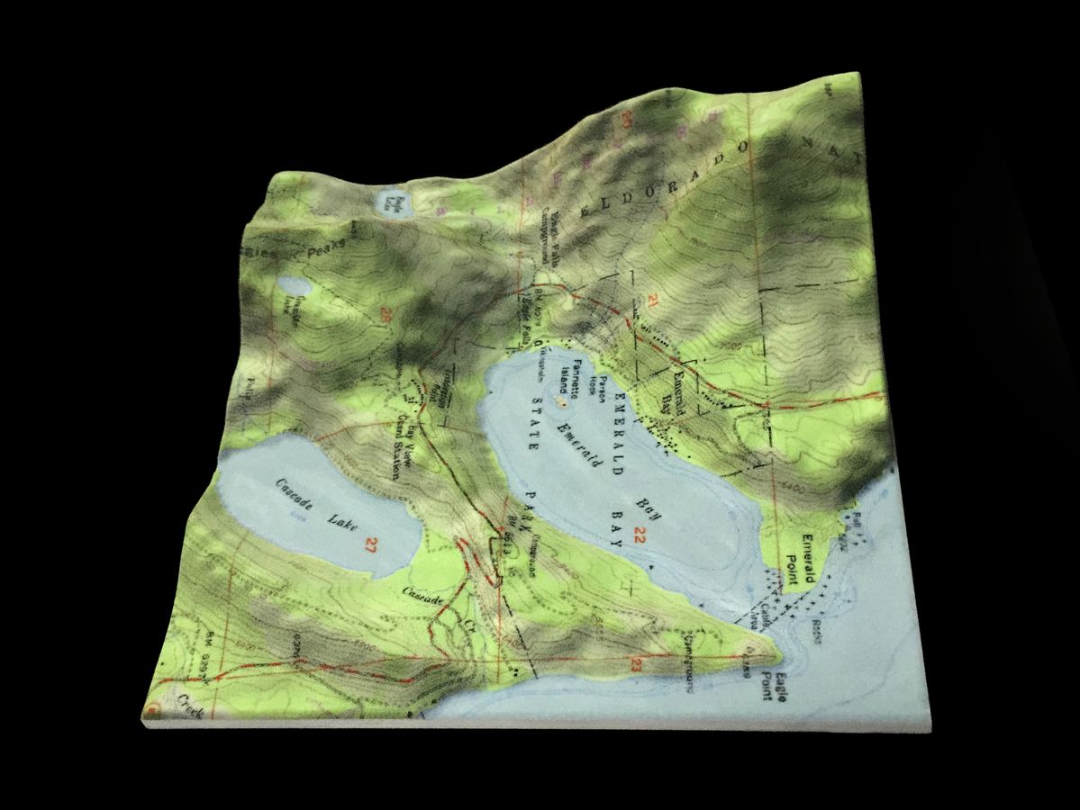 Binder Jet 3D printed map model